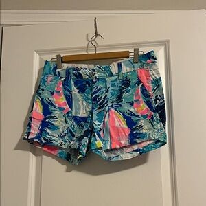 Lilly Pulitzer Blue and Pink Sailboat Women's Callahan Shorts